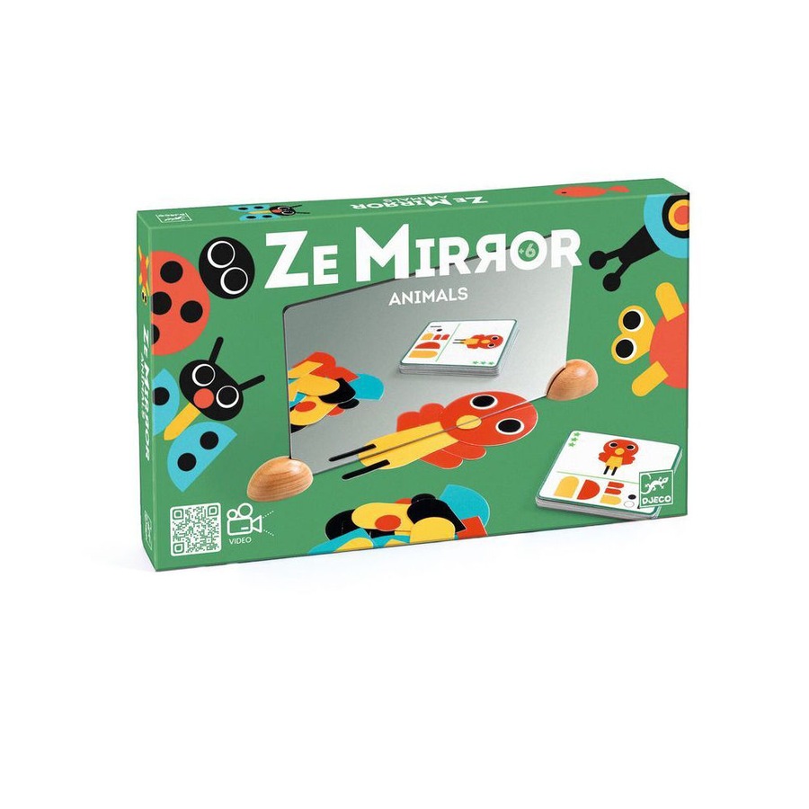 2x Djeco Ze Mirror Animals Set 34cm Educational Play Toy Set Kids/Children 6y+