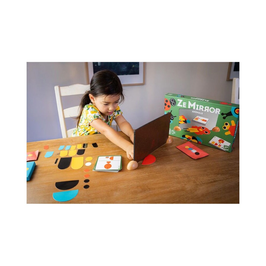 2x Djeco Ze Mirror Animals Set 34cm Educational Play Toy Set Kids/Children 6y+