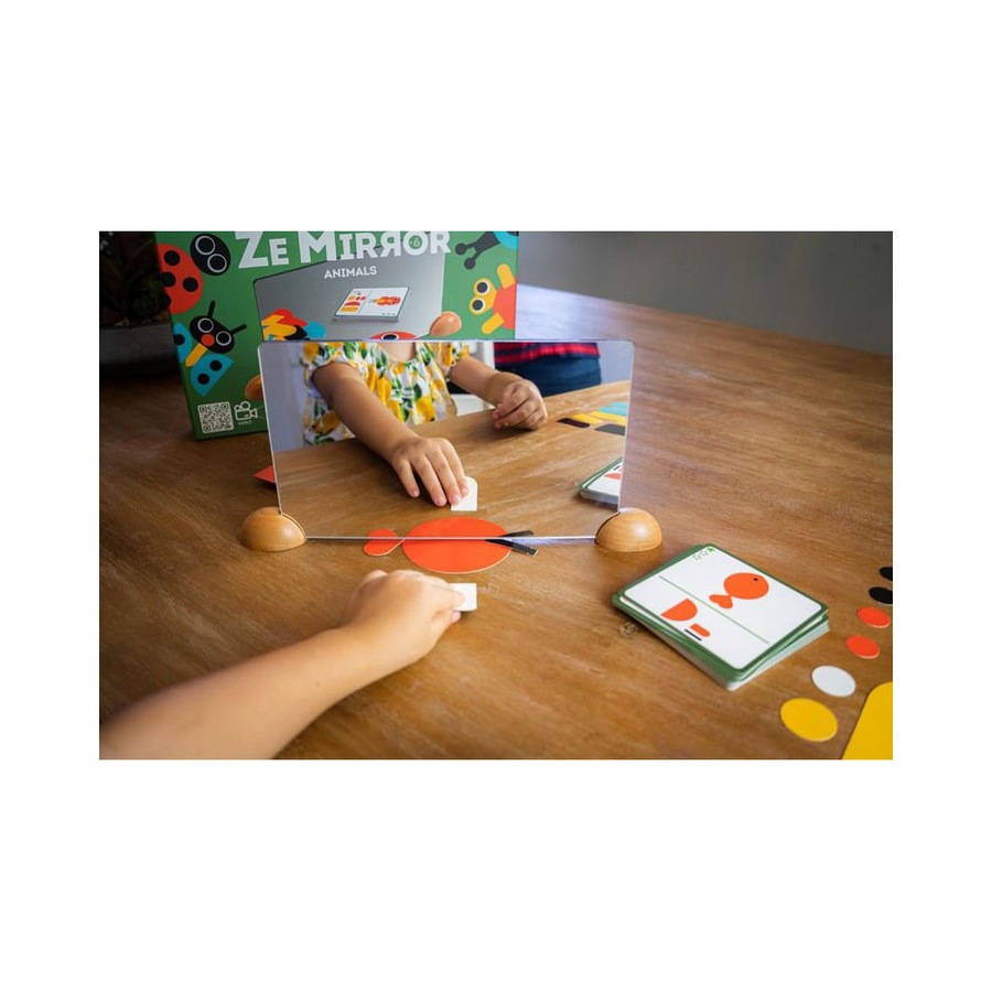 2x Djeco Ze Mirror Animals Set 34cm Educational Play Toy Set Kids/Children 6y+