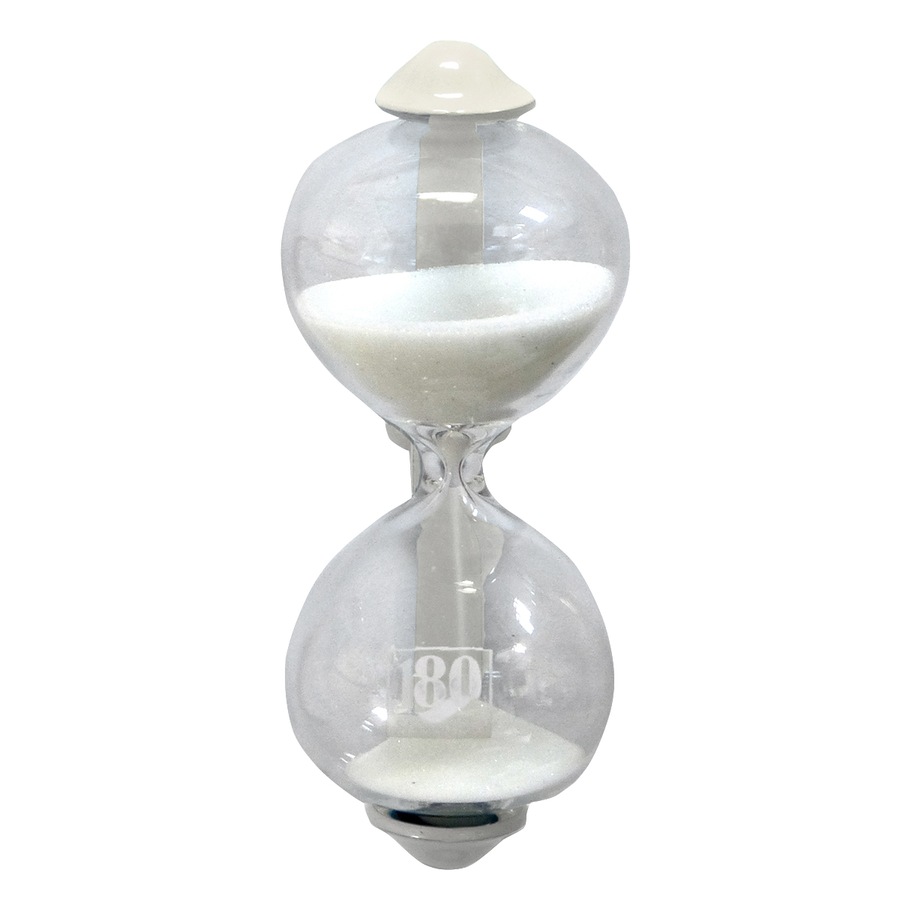 2x Dulton Magnetic 8.5cm Sandglass 3-Minute Kitchen Timer/Clock Hourglass Ivory