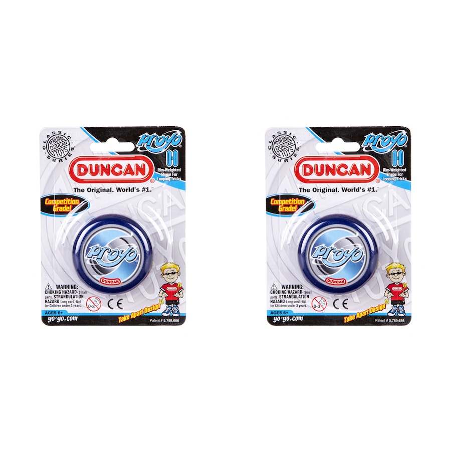 2x Duncan Yo Yo Beginner ProYo Kids/Children Round Classic Fun Toy 6y+ Assorted