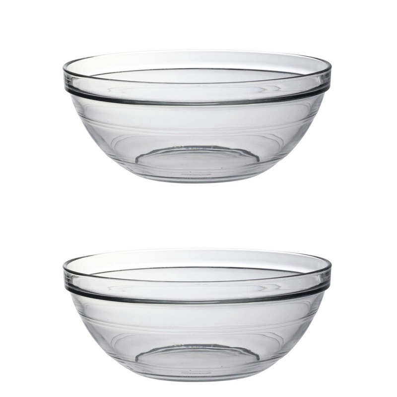 Buy 2x Duralex Lys 23cm/2.4L Stackable Glass Dish Bowl Round Serving
