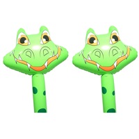 2x Fumfings Novelty 1.4m Bloonimals Inflatable Crocodile Balloon Birthday Decor