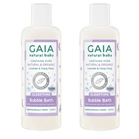 2x Gaia Bubble Bath Sleeptime 250ml Baby/Kids 6m+ Sensitive Skin Organic/Natural