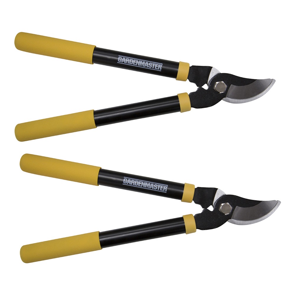 2x Gardenmaster Garden Bypass Branch Lopper Shears Mini With Soft Grip Handles
