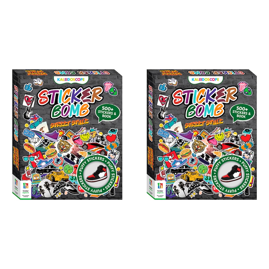 2x Kaleidoscope Sticker Bomb Street Style Kids Activity Book Art/Craft 8y+