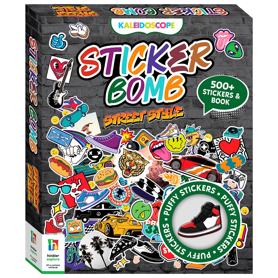 2x Kaleidoscope Sticker Bomb Street Style Kids Activity Book Art/Craft 8y+