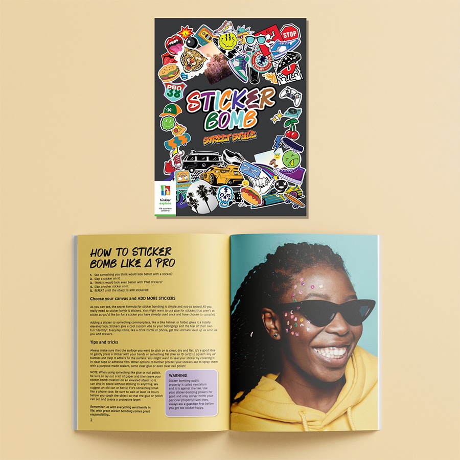 2x Kaleidoscope Sticker Bomb Street Style Kids Activity Book Art/Craft 8y+