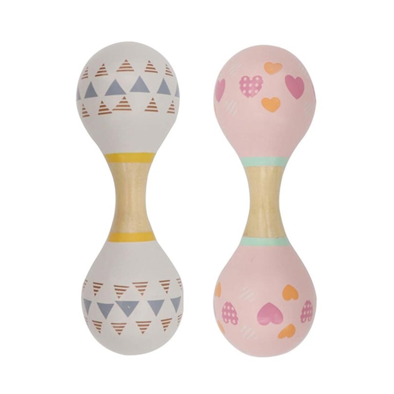 Buy 2x Kaper Kidz 15cm Calm & Breezy Maraca Rattle Double End Shaker ...