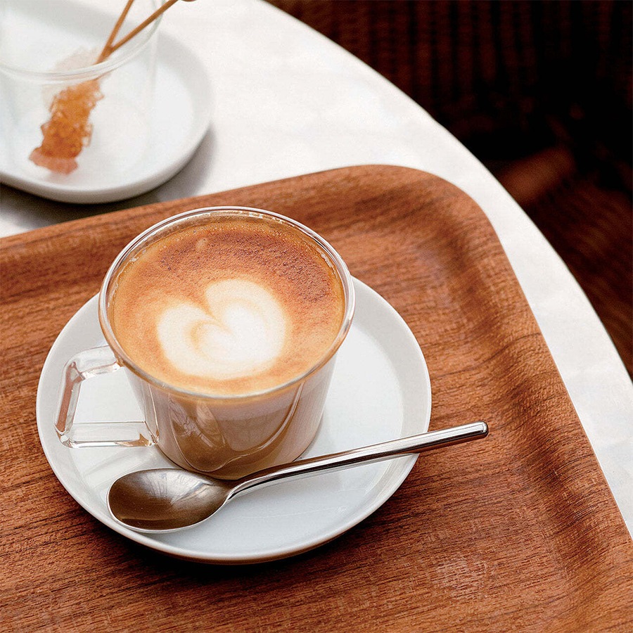 2x Kinto Cast 220ml Coffee/Cappuccino Cup Drinking Mug Glassware w/ Handle Clear