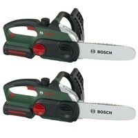 2x Klein Bosch Chain Saw Kids/Child Pretend Play Gardening Toy w/Sound/Light 3y+