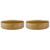 2x Ladelle Heath Shallow 20cm Pasta/Soup Porcelain Serving Bowl Dinner Dish CAR