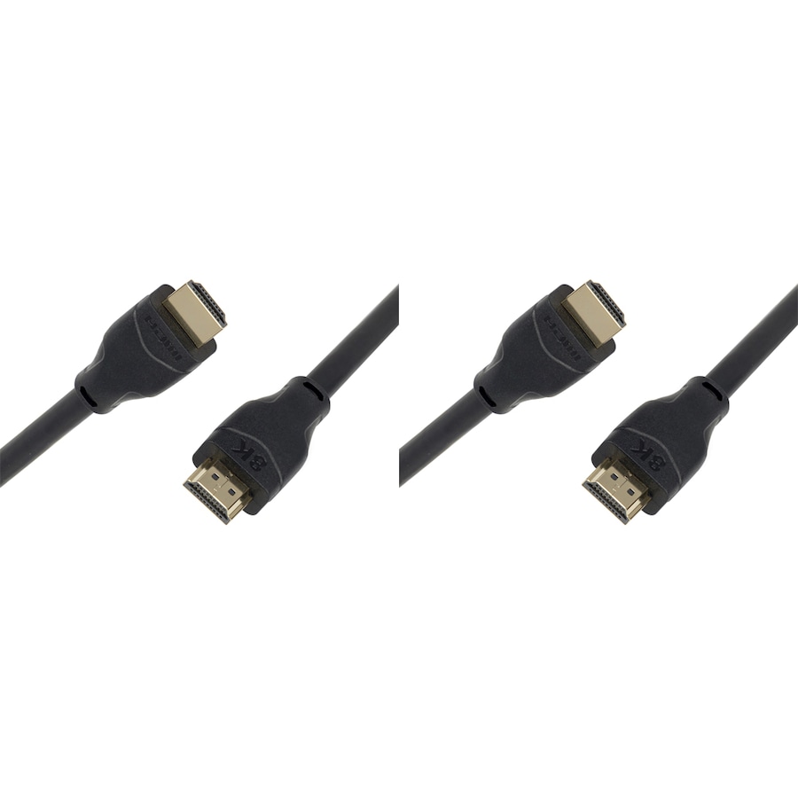 2x Laser HDMI 2.1 Male 8K Cable Ultra High Speed Gold-Plated Connector 2m Black