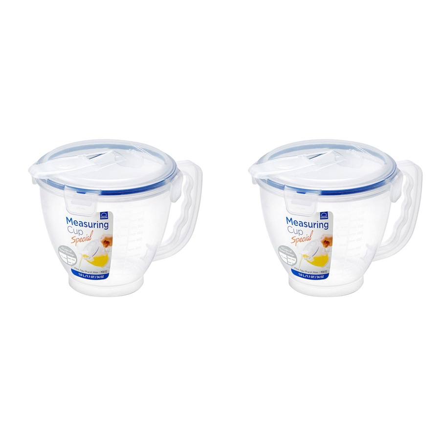 Buy 2x Locknlock 1L Classic Airtight Measuring Cup w/ Flip Cap Lid ...