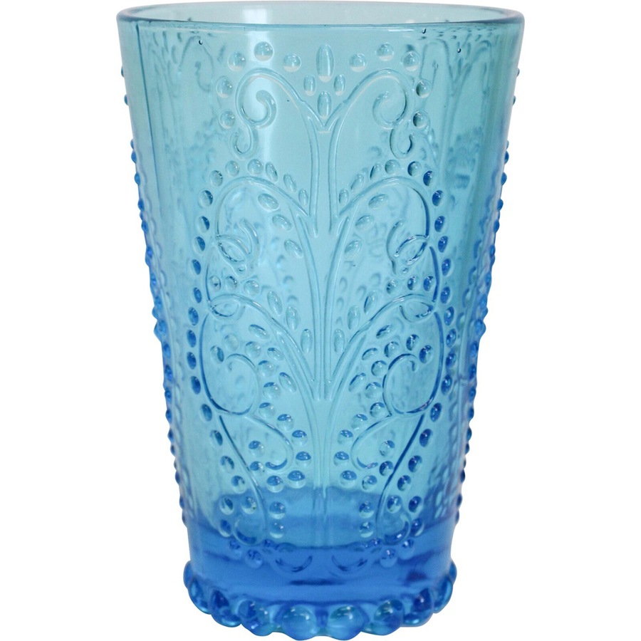 2x LVD Marine 13cm Drink Cocktail Tumbler Glass Cup Barware Glassware Blue