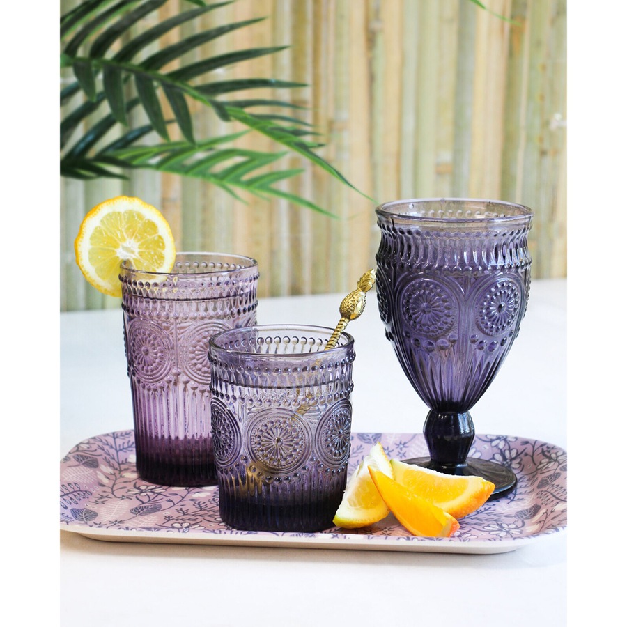 2x LVD Stemmed 16.5cm Red Wine Glass Cup Party Glassware Goblet Barware Lilac