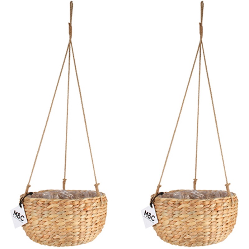 Buy 2x Maine & Crawford Haro 23cm Water Hyacinth Hanging Basket w
