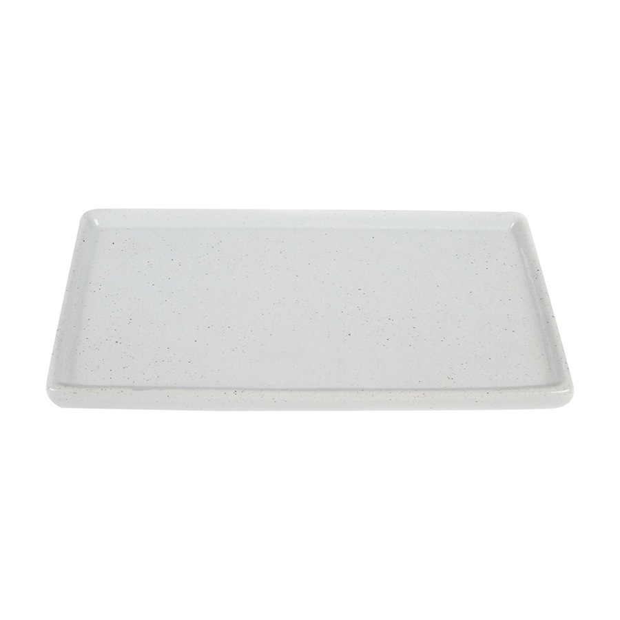 2x Maine & Crawford Theo 25cm Porcelain Plate Rectangle Serving Dish Tray White