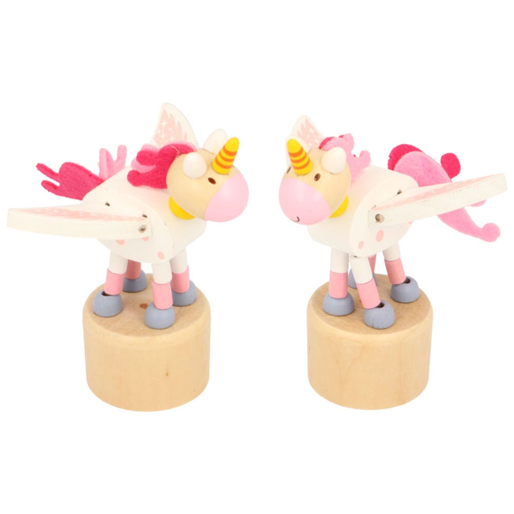 2x Majigg Unicorn Push Puppets 12cm Magic Creative Fun Toy Toddler/Kids 3y+ Asst