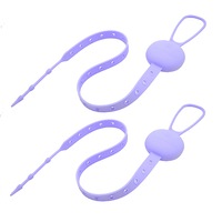 2x Marcus & Marcus Flip N Strap 59cm Silicone Connector For Pacifier/Bottles PUR
