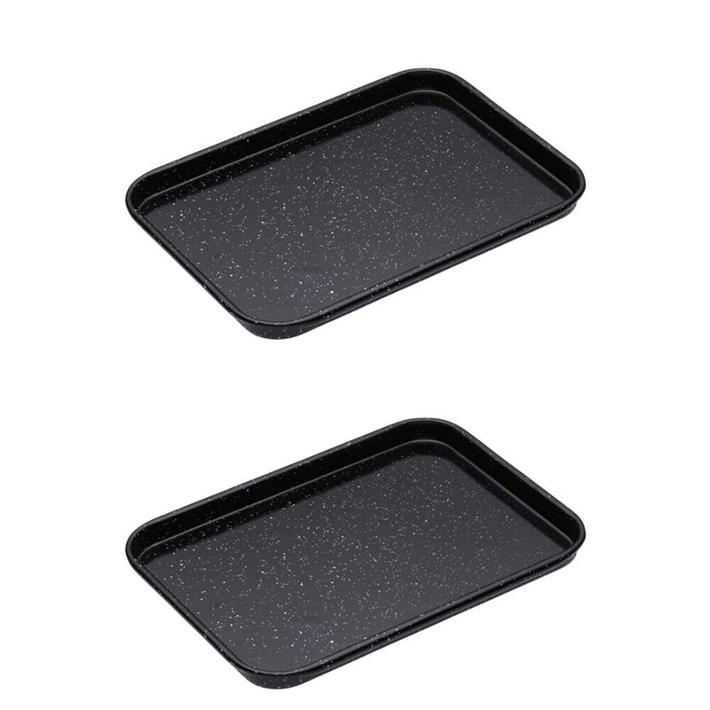 Buy 2x Mastercraft 24cm Rectangle Pro Vitreous Enamel Baking Sheet Oven