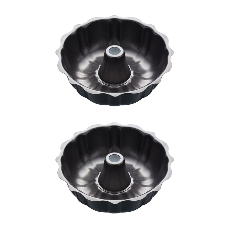 Buy 2x Mastercraft 27cm Heavy Base Fluted NonStick Ring Cake Pan