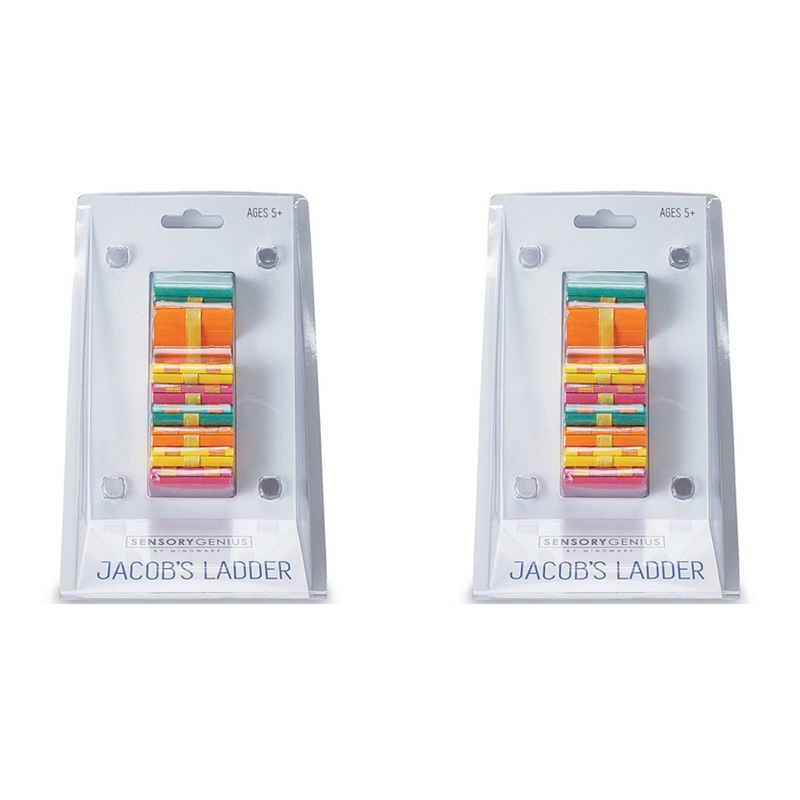 Buy 2x Mindware Sensory Genius Fidget Blocks Jacobs Ladder Wood Toy Kid ...