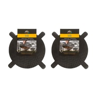2x Nostik Reusable 36cm Round Frying Splatter Guard Cooking Splash Cover Black
