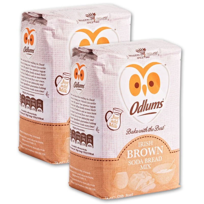 Buy 2x Odlums 1kg Irish Brown Soda Bread Bake Powder Mix Organic Baking