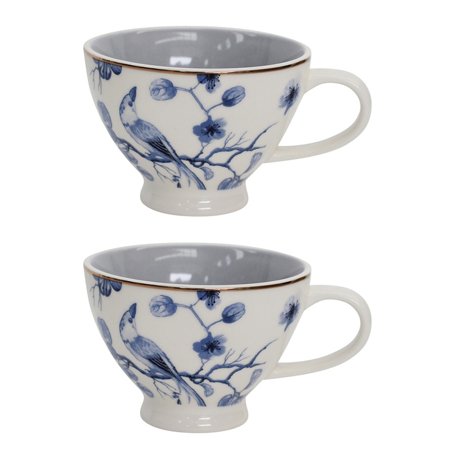 2x Orient Garden Porcelain 13.5cm Coffee/Tea Cup w/ Handle Round Mug Tableware