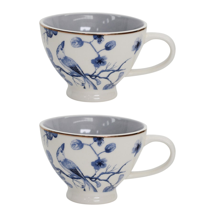 2x Orient Garden Porcelain 13.5cm Coffee/Tea Cup w/ Handle Round Mug Tableware