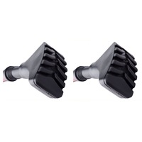 2x Osa Brands Foot Replacement Rubber Cap/Tip for Walking/Trekking Pole Black
