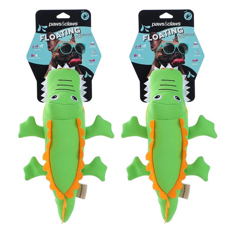 Buy 2x Paws And Claws 33x15x5cm Funtime Friends Neoprene Alligator Dog