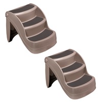 2x Paws&Claws 49cm Portable Foldable Dogs Non Slip Steps/Stair/Ramp/Ladder f/Pet