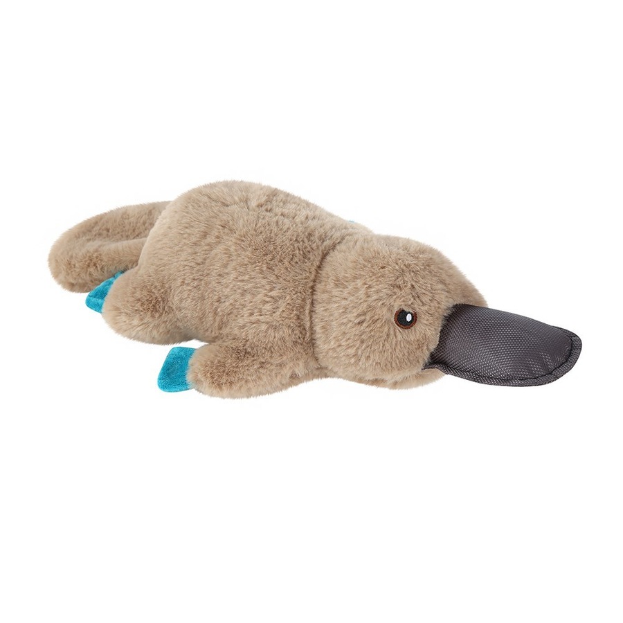 2x Paws & Claws Outback Buddies Platypus Interactive Pet/Dog Toy w/ Squeaker