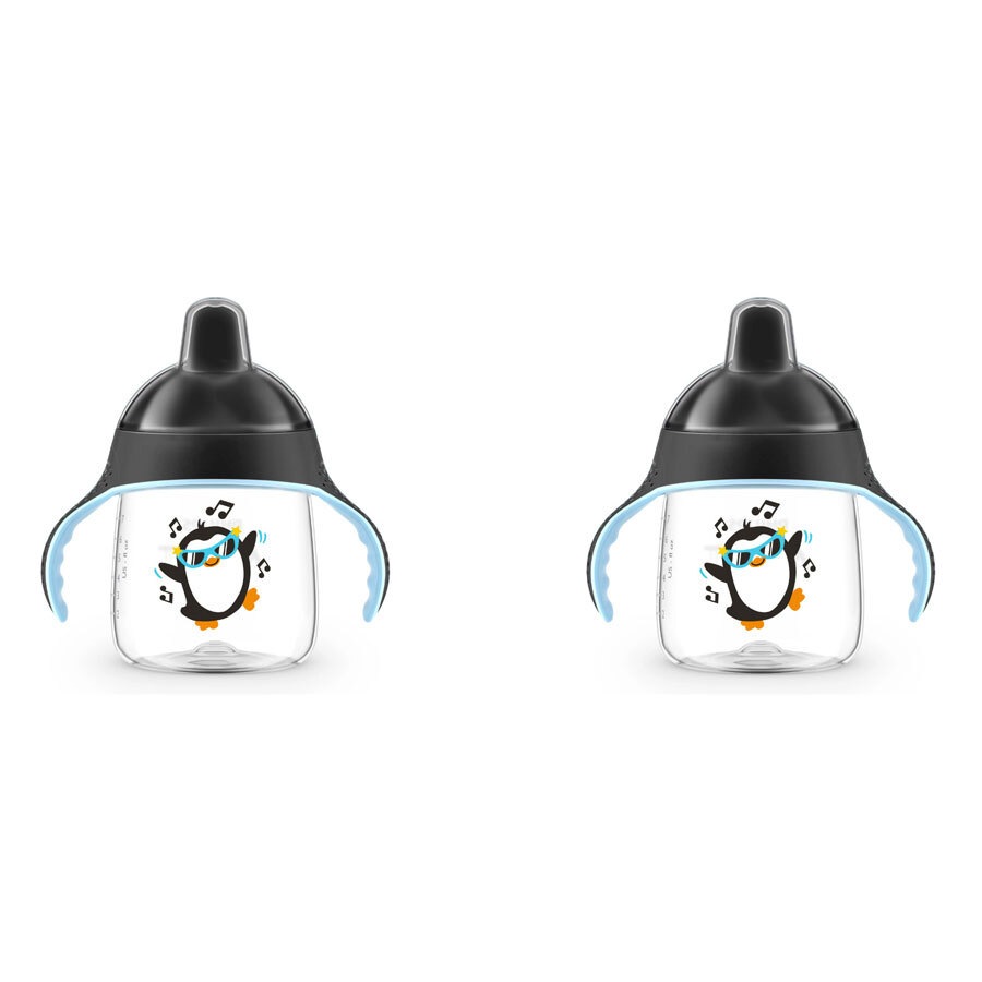 2x Philips Avent Spout Milk Sipping Cup/Water Toddler Assorted 260ml 12m+