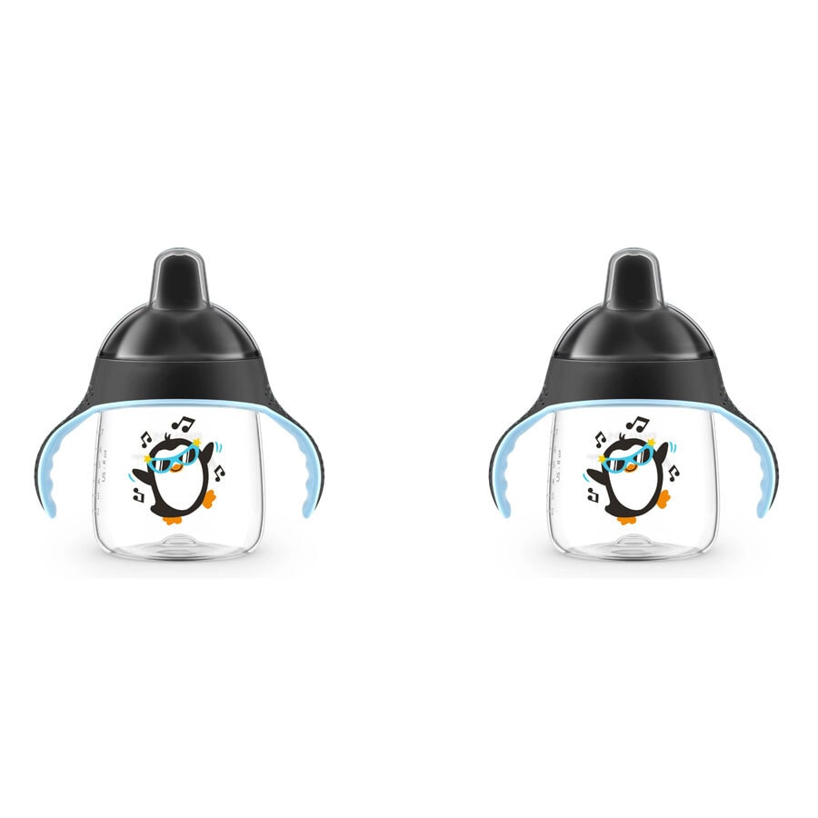 2x Philips Avent Spout Milk Sipping Cup/Water Toddler Assorted 260ml 12m+