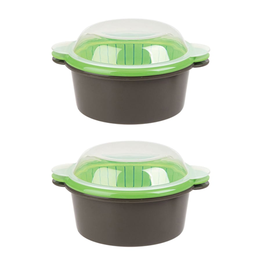 2x Progressive Prep Solutions 825ml Polypropylene Microwave Food Mini Steamer