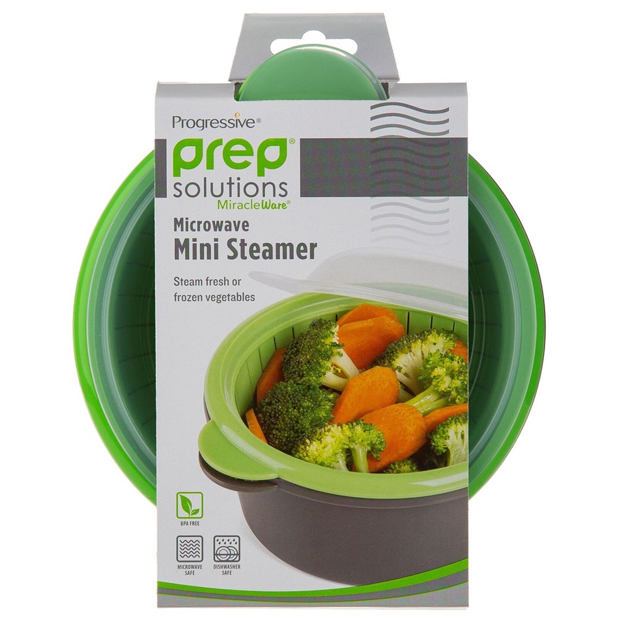 2x Progressive Prep Solutions 825ml Polypropylene Microwave Food Mini Steamer
