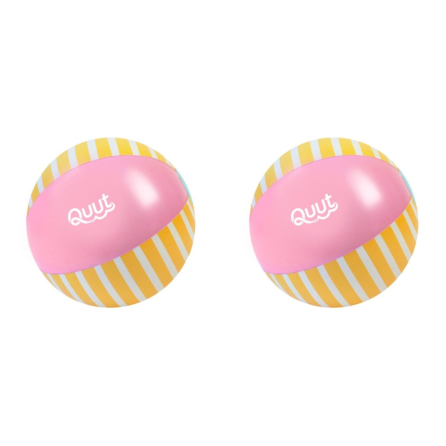 2x Quut Inflatable Beach Ball 30cm Round Banana Pink Kids/Children Play Toy 1y+