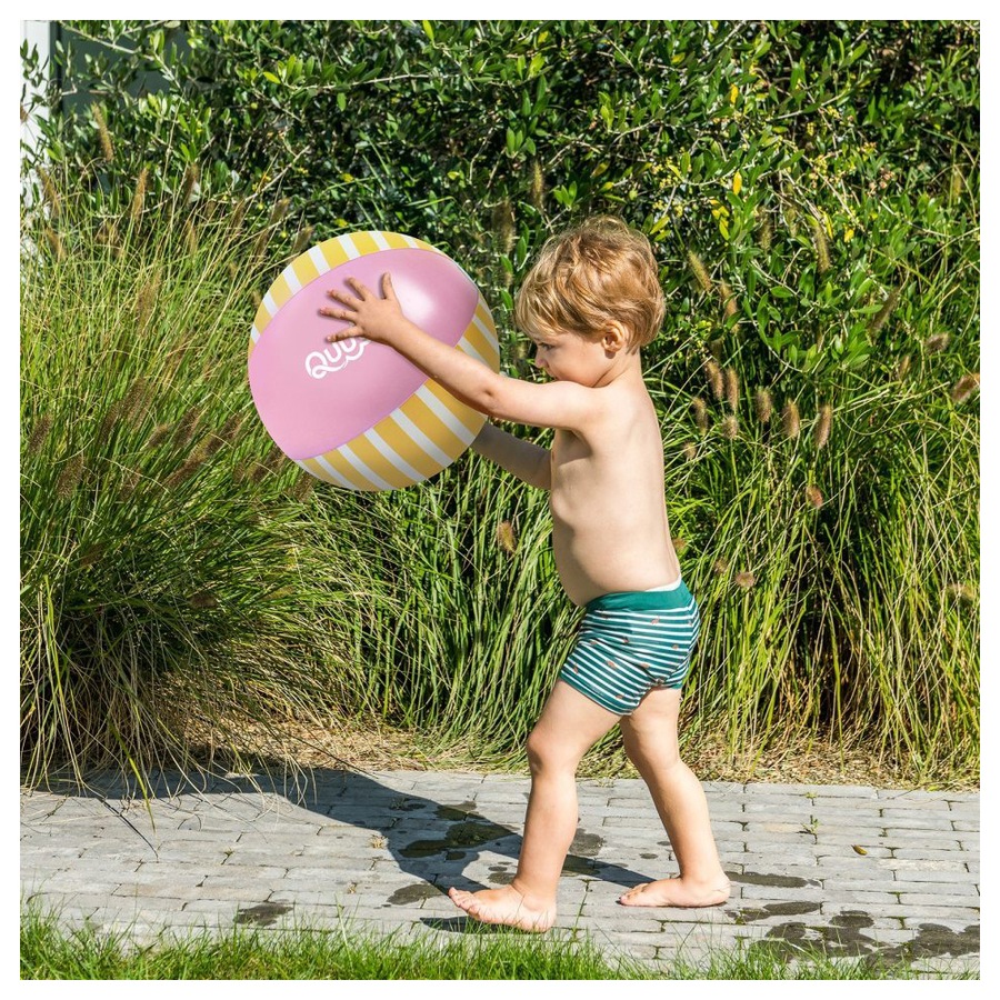 2x Quut Inflatable Beach Ball 30cm Round Banana Pink Kids/Children Play Toy 1y+