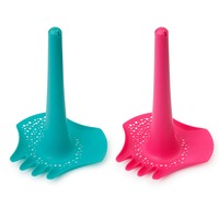 2x Quut Triplet 24.5cm Beach/Outdoor Toys Shovel/Sieve for Kids Green/Pink