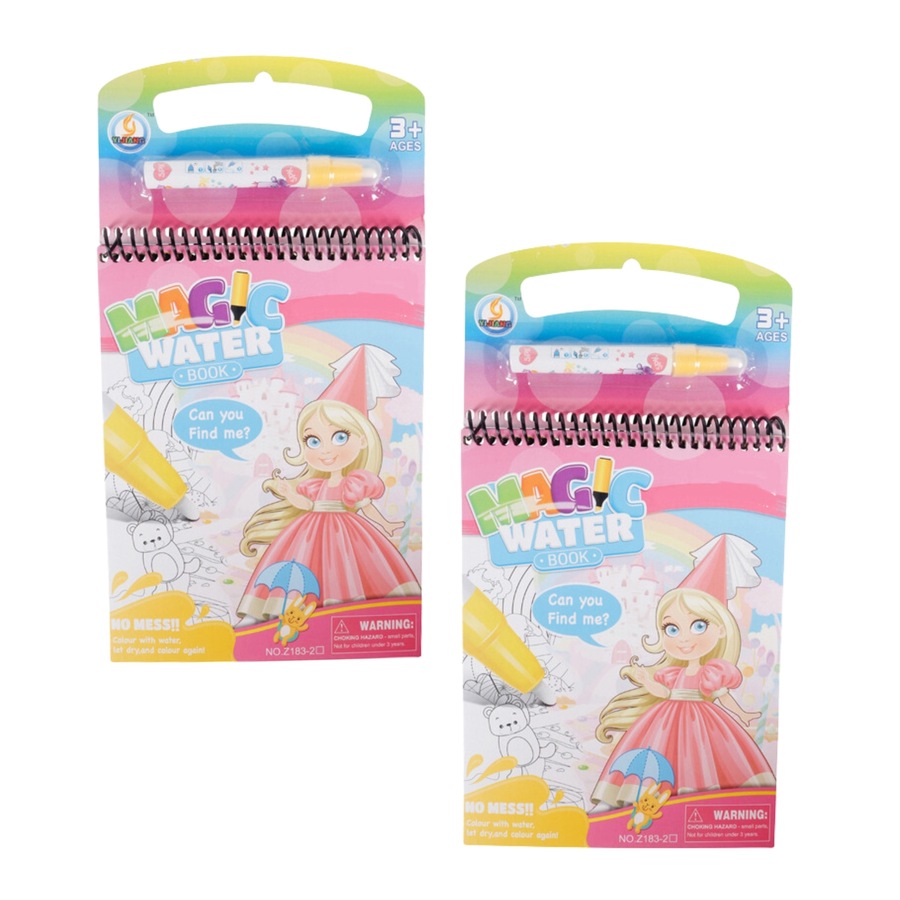 Buy 2x Razoo Magic Water Book w/ Water Princess Series Kids Educational ...