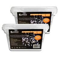 2x Sansai AC Power Indoor/Outdoor 30m 300 LED String Lights Party/Christmas WHT