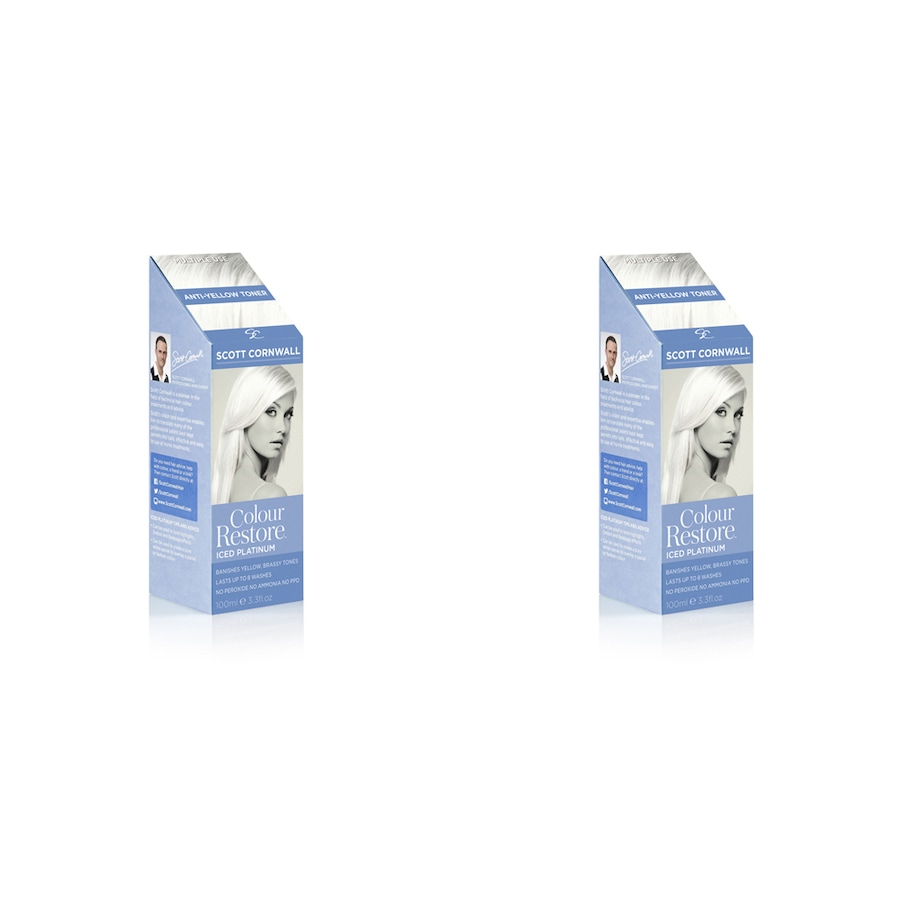2x Scott Cornwall Colour Restore Iced Platinum Hair Care Anti-Yellow Treatment
