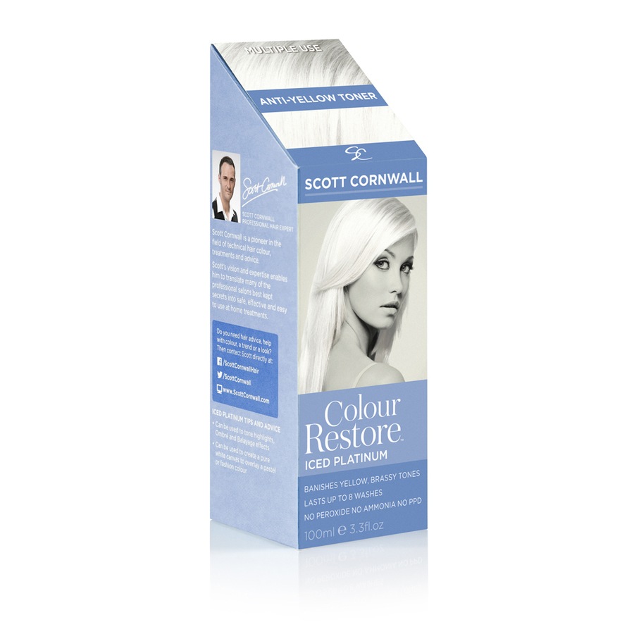 2x Scott Cornwall Colour Restore Iced Platinum Hair Care Anti-Yellow Treatment