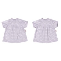 2x Skrallan Lillan Mauve Spotty Dress Costume Outfit For 38cm Miniland Dolls 3y+