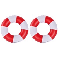 2x Swim Essentials Kids Inflatable Swim Ring Pool Floater 90cm Life Buoy 3-6y