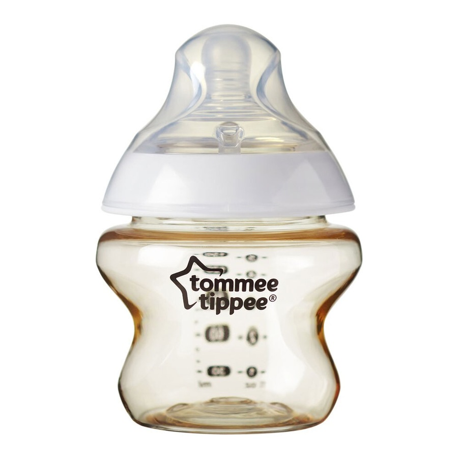 2x Tommee Tippee Closer To Nature Super Soft Silicone Teat Bottle 150ml 0M+
