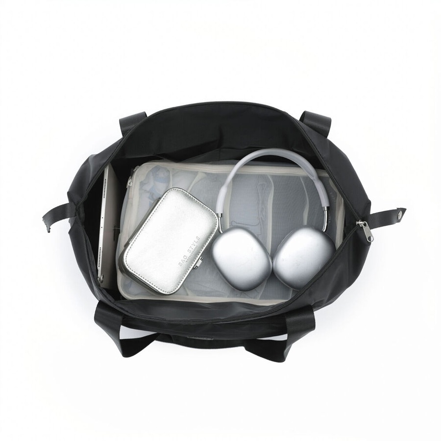 2x Tosca Lightweight Foldable & Expandable Flight Cabin Travel Tote Bag Black